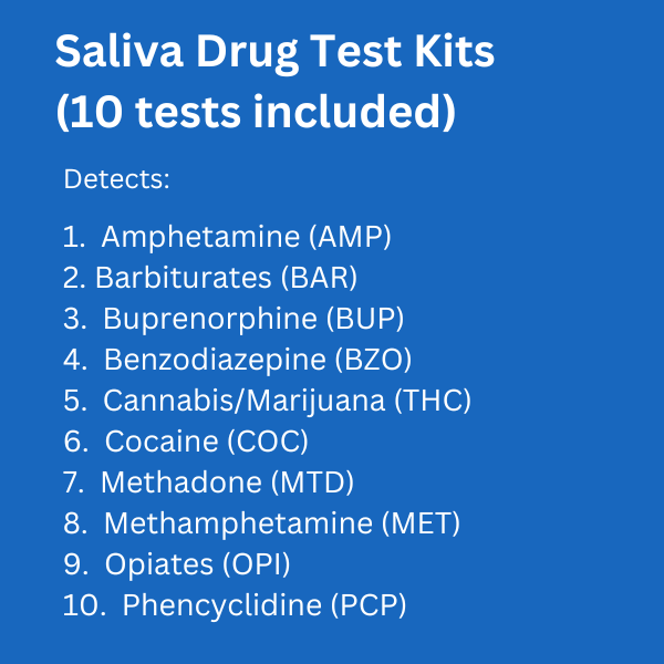 saliva drug 10 kits included