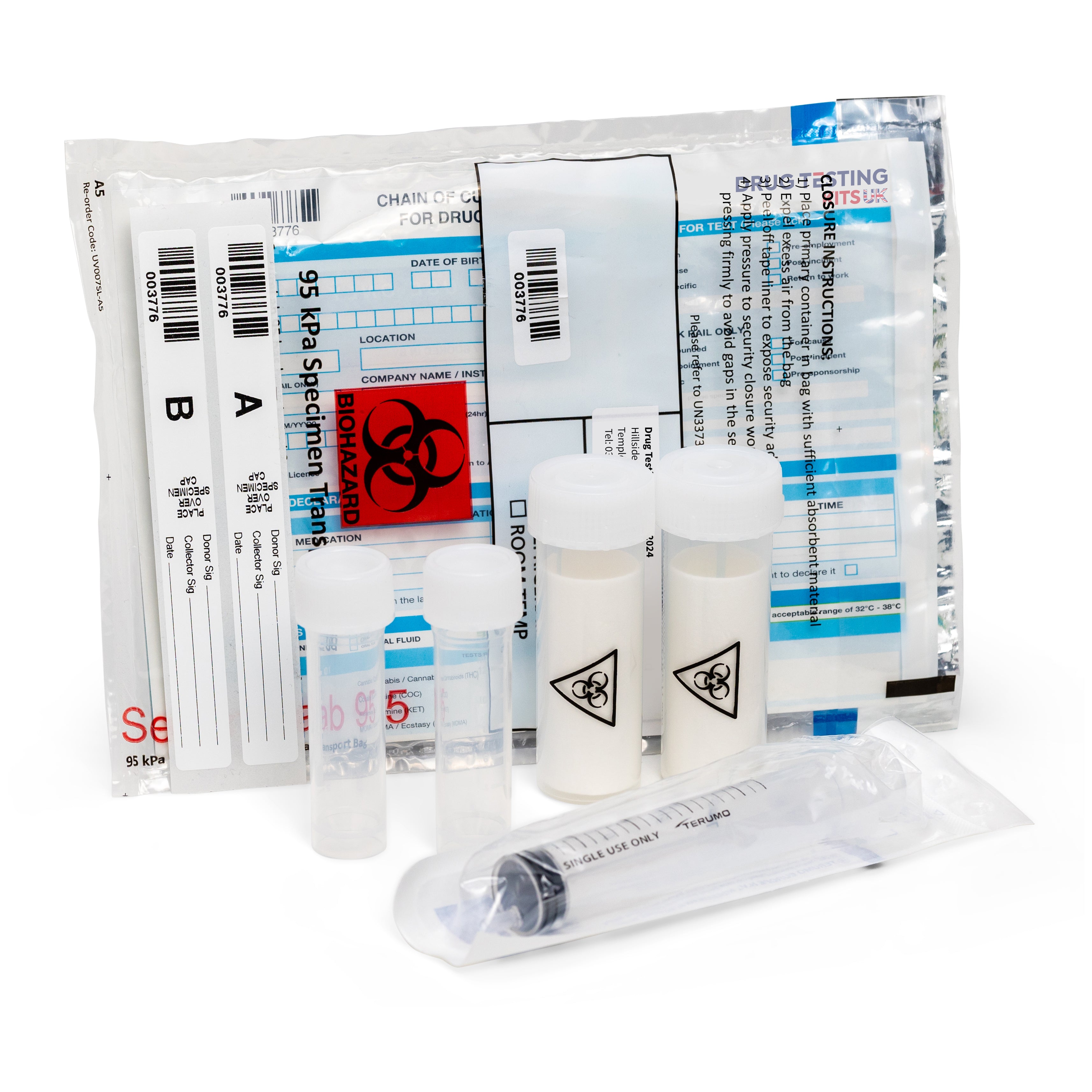 Chain of Custody, Lab Confirmation Drug Testing Pack Drug Testing Kits UK