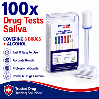 7 Panel Drug + Alcohol Saliva Drug Test (100 Tests)