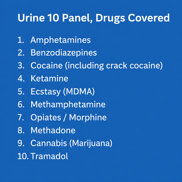10 Panel Urine Drug Test Kit Split Key Cup