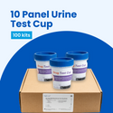 10 Panel Standard Size Urine Test Cup with Adulterant Test Strip (3 SVT) Cases of 100 Tests