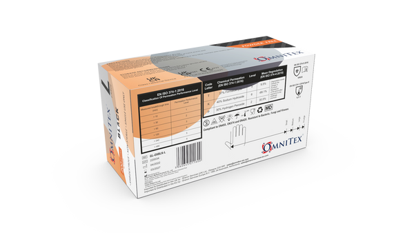 Omnitex Black Nitrile Gloves Box of 200 Gloves