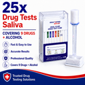Rapid Multi 10 Drug & Alcohol Saliva Test Kit (25 Tests)