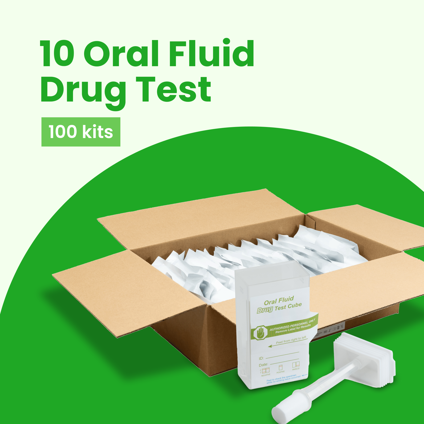 10 Panel Oral Fluid Drug Test Kit (100 Tests) | Drug Testing Kits UK