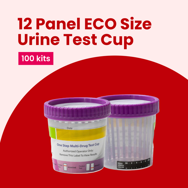 13 Panel Standard Size Urine Test Cup with Adulterant Test Strip (3 SVT) Cases of 100 Tests