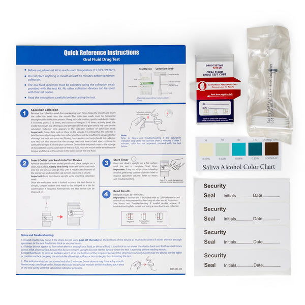 Rapid Multi Drug & Alcohol Saliva Test Kit