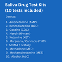 Rapid Multi 10 Drug & Alcohol Saliva Test Kit (25 Tests)