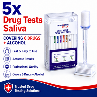 7 Panel Drug + Alcohol Saliva Drug Test (5 Tests)