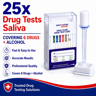 7 Panel Drug + Alcohol Saliva Drug Test (25 Tests)