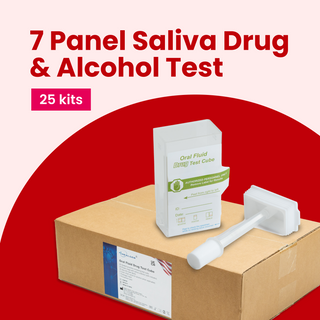 7 Panel Drug + Alcohol Saliva Drug Test (25 Tests)