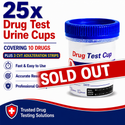 10 Panel Standard Size Urine Test Cup with Adulterant Test Strip (3 SVT) Cases of 25 Tests