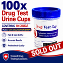 10 Panel Standard Size Urine Test Cup with Adulterant Test Strip (3 SVT) Cases of 100 Tests