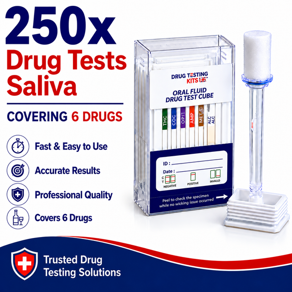 6 Panel Saliva Drug Test Kit (250 Tests)