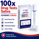 6 Panel Saliva Drug Test Kit (100 Tests)