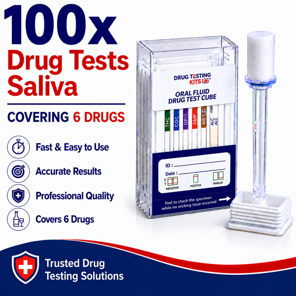 6 Panel Saliva Drug Test Kit (100 Tests)