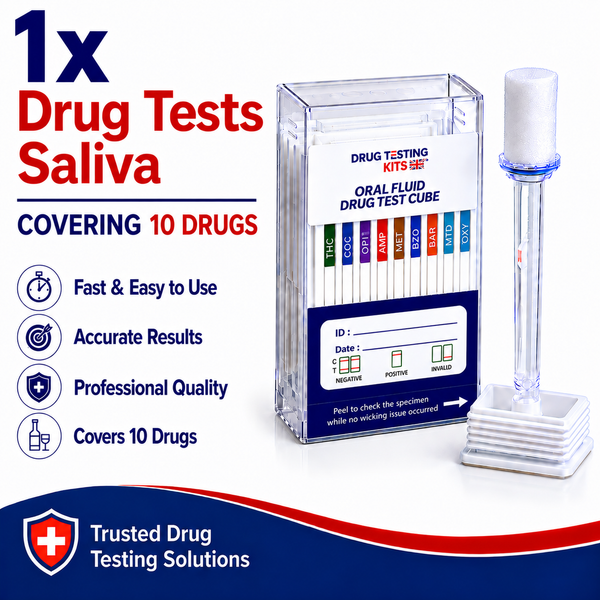 10 Panel Oral Fluid Drug Test Kit (1 Test)