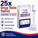 10 Panel Oral Fluid Drug Test Kit (25 Tests)