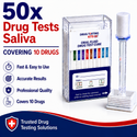 10 Panel Oral Fluid Drug Test Kit (50 Tests)