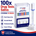 10 Panel Oral Fluid Drug Test Kit (100 Tests)