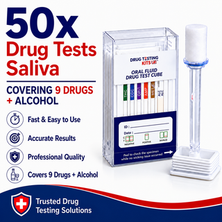 Rapid Multi 10 Drug & Alcohol Saliva Test Kit (50 Tests)