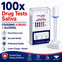 Rapid Multi 10 Drug & Alcohol Saliva Test Kit (100 Tests)