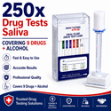 Rapid Multi 10 Drug & Alcohol Saliva Test Kit (250 Tests)