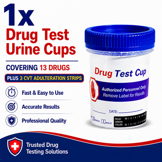 13 Panel Standard Size Urine Test Cup with Adulterant Test Strip (3 SVT) Cases of 1 Test