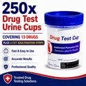 13 Panel Standard Size Urine Test Cup with Adulterant Test Strip (3 SVT) Cases of 250 Tests