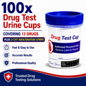 13 Panel Standard Size Urine Test Cup with Adulterant Test Strip (3 SVT) Cases of 100 Tests