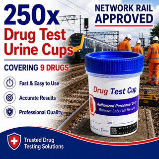 Network Rail 9 Panel Urine Drug Tests with 3 SVT (250 Tests)