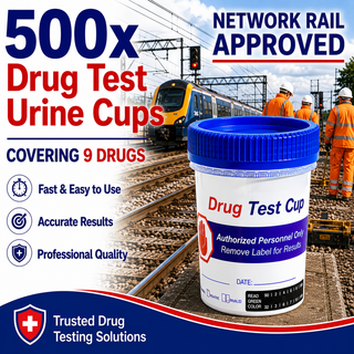 Network Rail 9 Panel Urine Drug Tests with 3 SVT (500 Tests)
