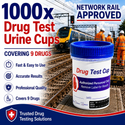 Network Rail 9 Panel Urine Drug Tests with 3 SVT (1000 Tests)