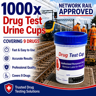 Network Rail 9 Panel Urine Drug Tests with 3 SVT (1000 Tests)