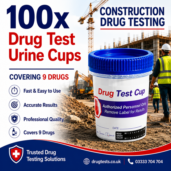 Construction 9 Panel Urine Drug Tests with 3 SVT (100 Test)