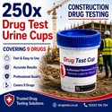 Construction 9 Panel Urine Drug Tests with 3 SVT (250 Test)