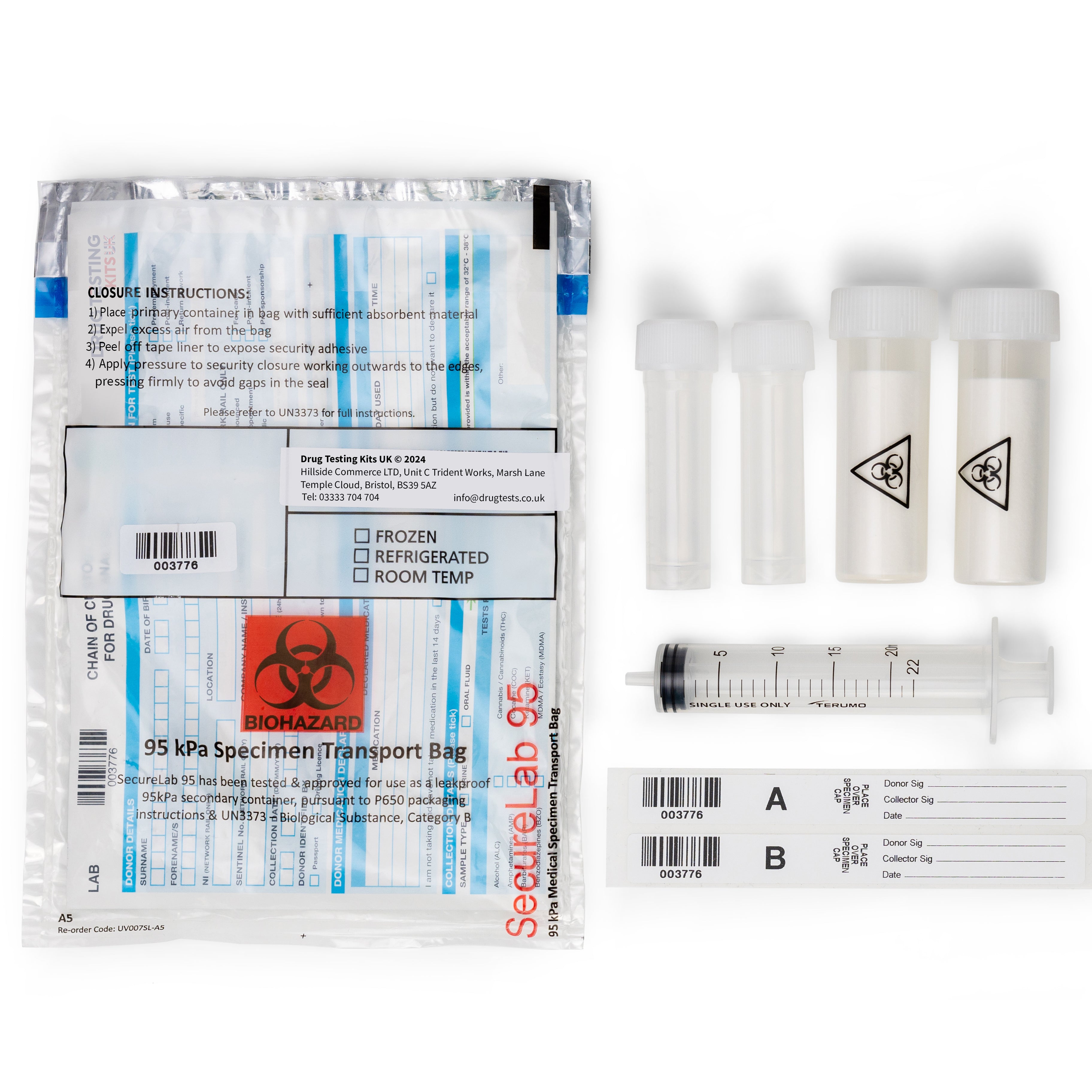 Chain of Custody Pack and Laboratory Urine Drug Test - Single Sample ...