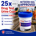 Network Rail 9 Panel Urine Drug Tests with 3 SVT (25 Tests)