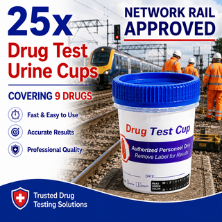 Network Rail 9 Panel Urine Drug Tests with 3 SVT (25 Tests)