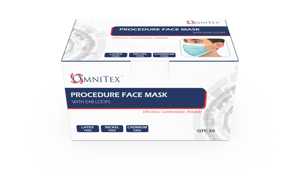 Omnitex Type IIR Face Masks Box of 50 in Blue