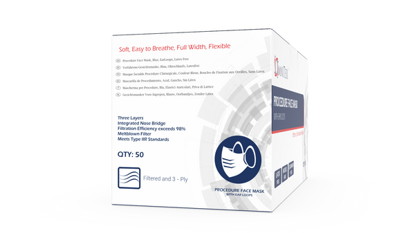 Omnitex Type IIR Face Masks Box of 50 in Blue