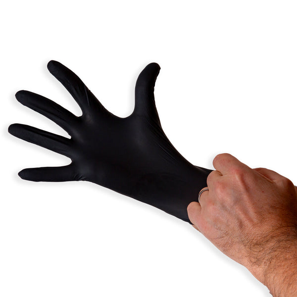 Guardian Supplies Black Nitrile Gloves 3.5g - 5.0g – Disposable, Latex-Free Box of 100