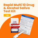 Rapid Multi 10 Drug & Alcohol Saliva Test Kit (1 Test)