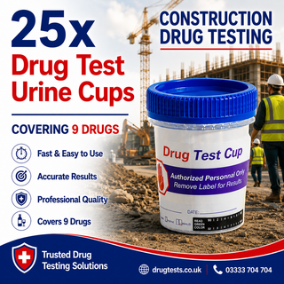 Construction 9 Panel Urine Drug Tests with 3 SVT (25 Tests)