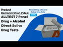ALLTEST 7 Panel Drug + Alcohol Direct Saliva Drug Test Kits (Box of 25 Tests)